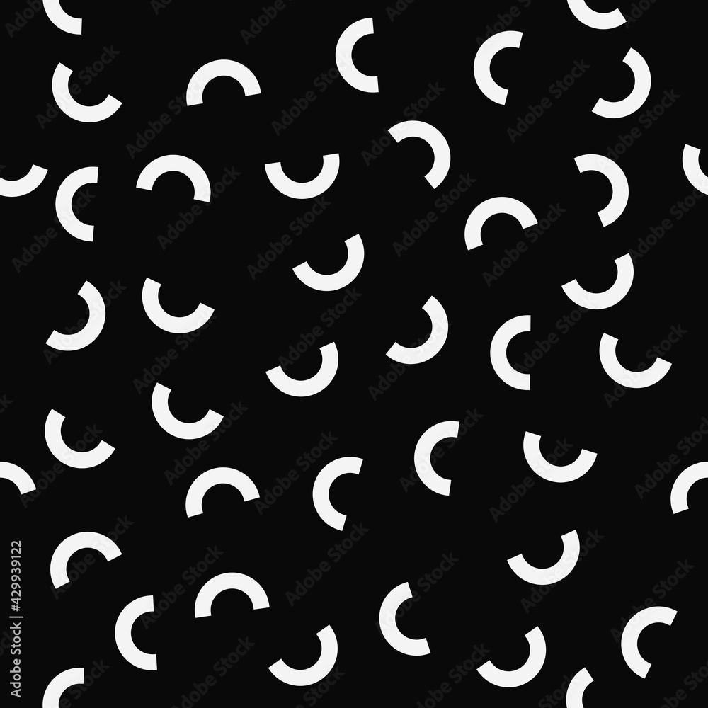 Seamless abstract semicircle shapes pattern. Vector. Seamless abstract semicircle shapes pattern. Vector.