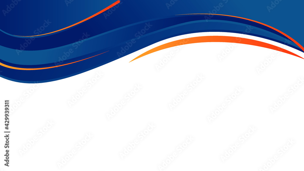 abstract blue and orange wave background. vector illustration Stock ...