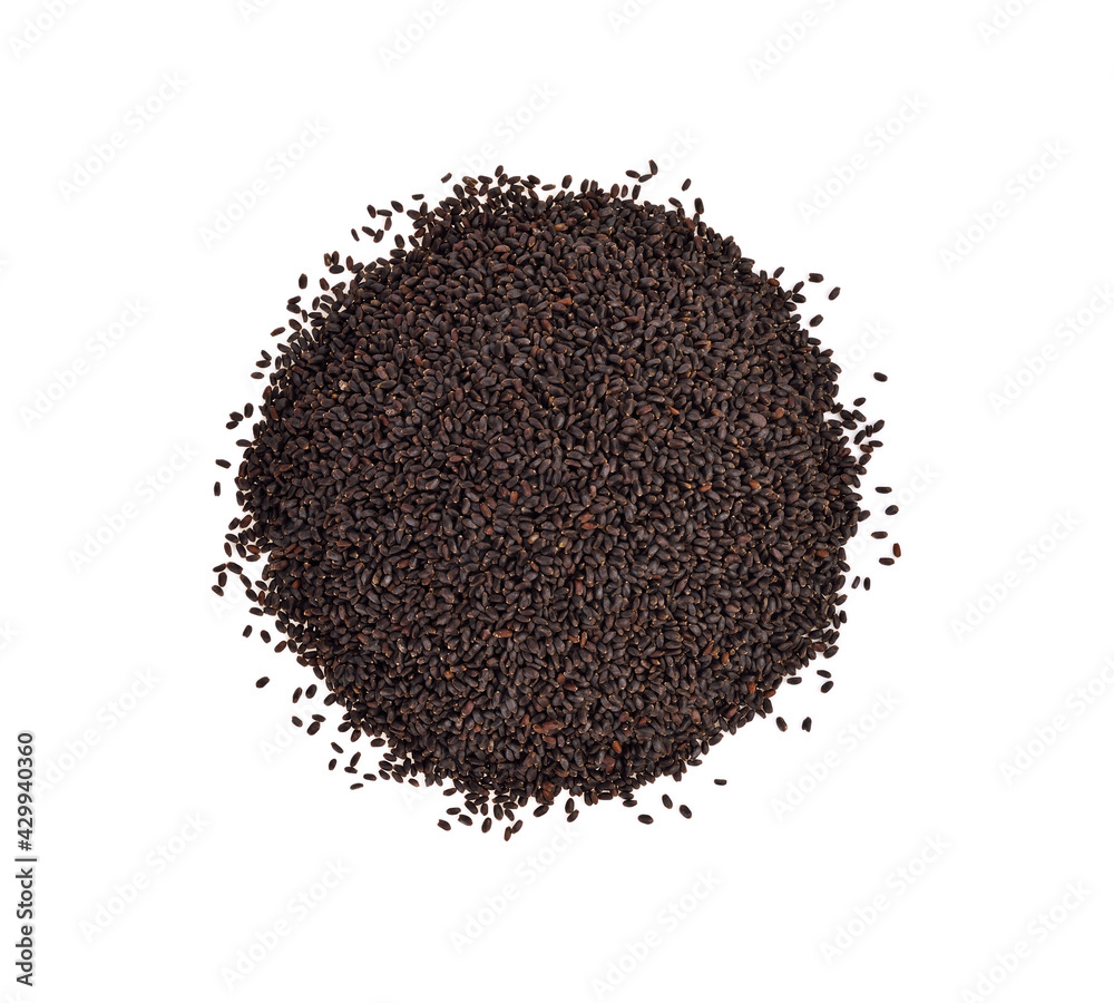 Hairy basil seed isolated on white background. Hairy basil seed isolated on white background.