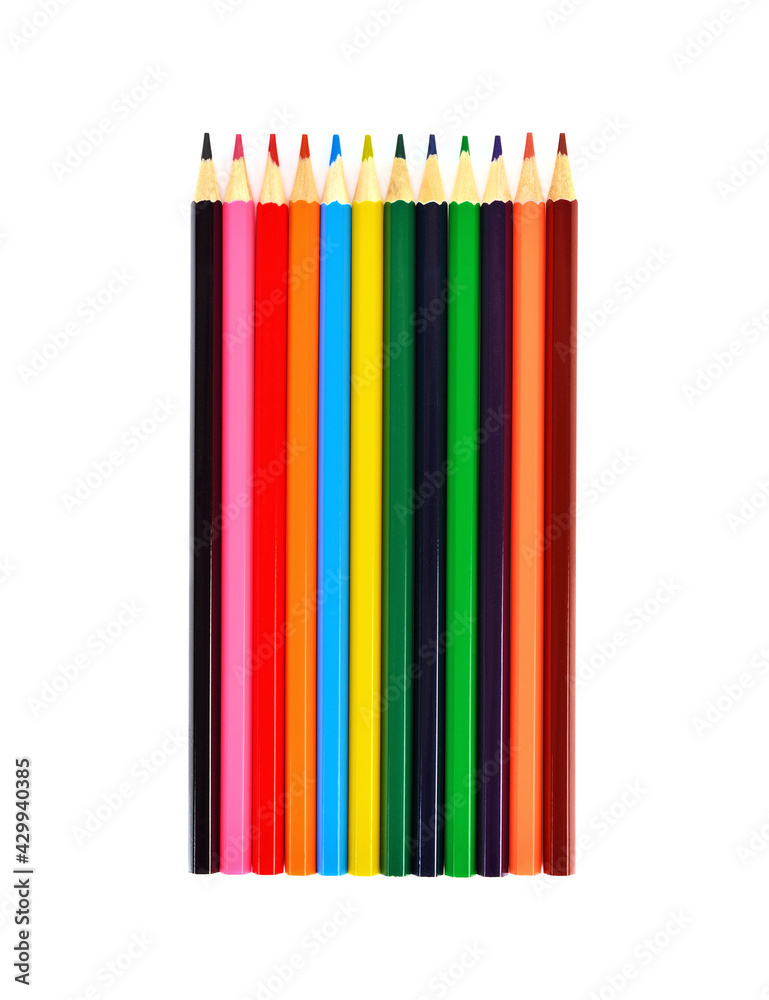 Color pencils isolated on white background. Color pencils isolated on white background.