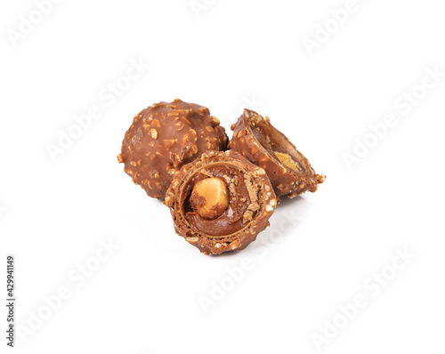 chocolate candy isolated on white background