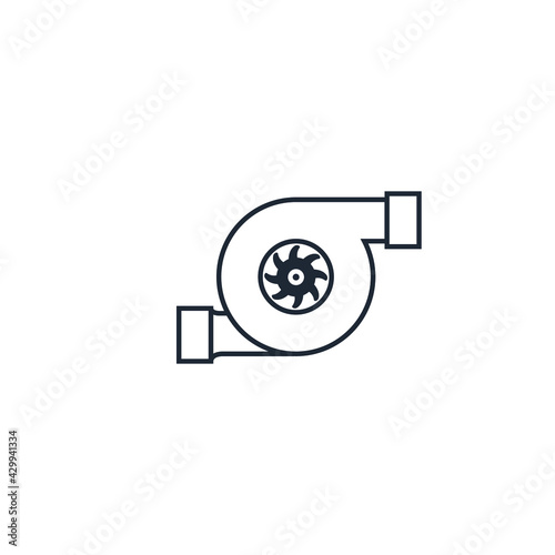 turbo charger icon vector illustration logo template