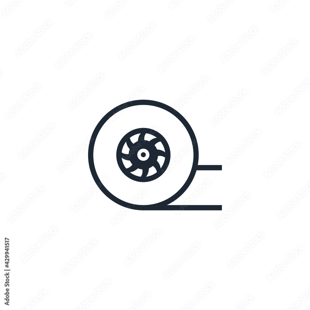 Fototapeta premium turbo charger icon vector illustration logo template
