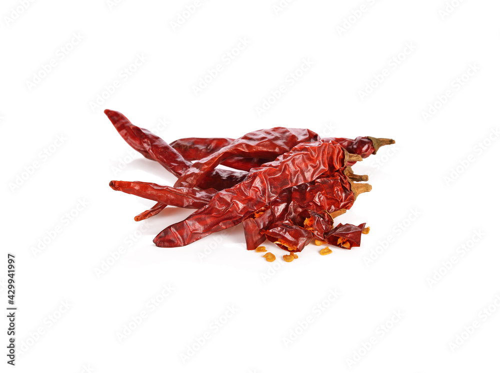 Dried chili isolated on white background Dried chili isolated on white background