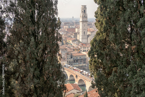 Verona, beautiful view of the historic center.