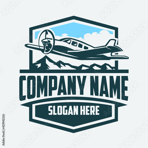 Private plane rental company ready made logo template set