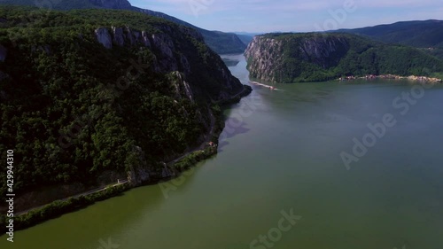 Ciucarul mic, cazanele dunarii mountain peak aerial