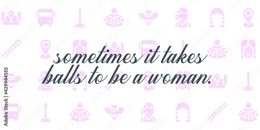 Happy women day quote. Editable vector illustration.