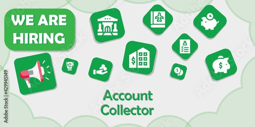 we are hiring account collector vector illustration © Anna