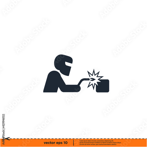 welding icon vector illustration logo template simple design element