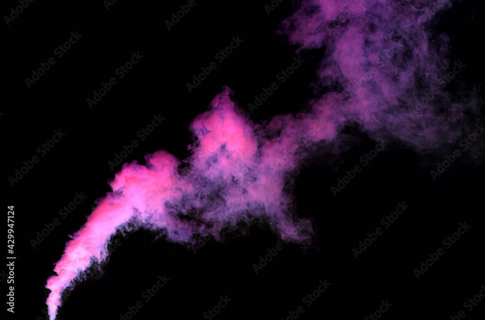 Purple smoke on a black background. Purple smoke on a black background.