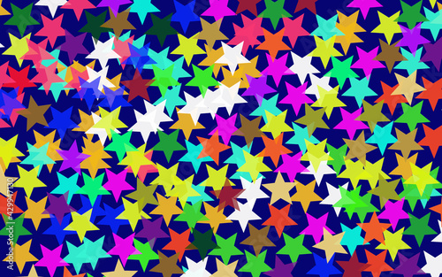 pattern with colorful stars