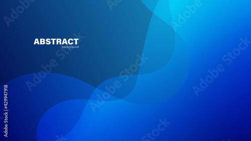 Abstract blue background and curve shape, background with copy space for design, vector.