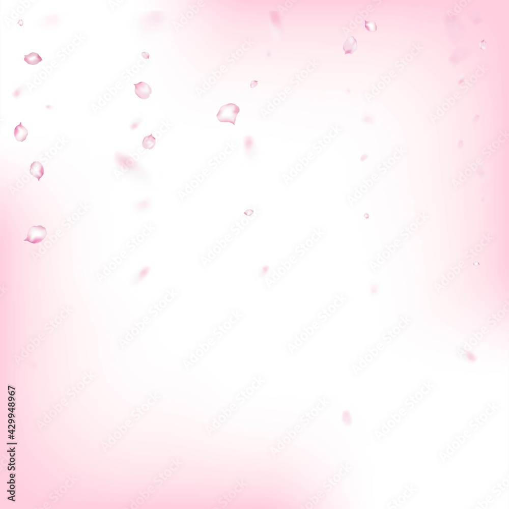 Cherry Sakura Blossom Confetti. Blooming Cosmetics Ad Noble Floral