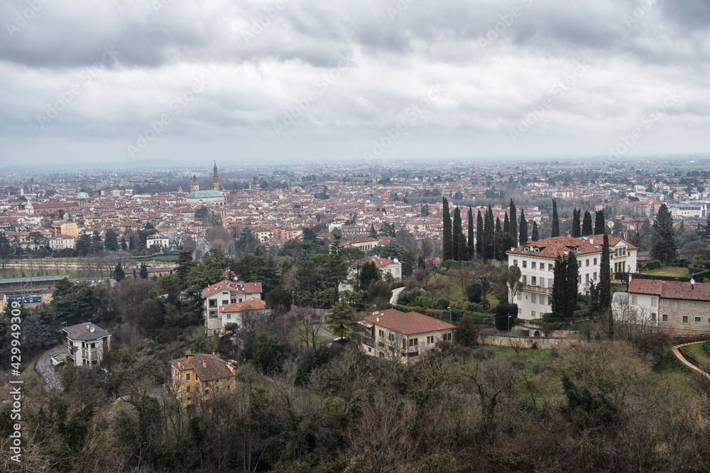 Vicenza, beautiful view of the historic center.