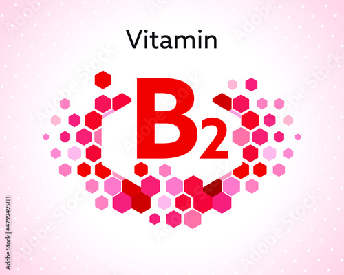 Vitamin B2 concept, Vitamin complex icon 