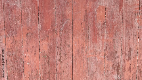 Old wood tables backwround. Red table or floor boards