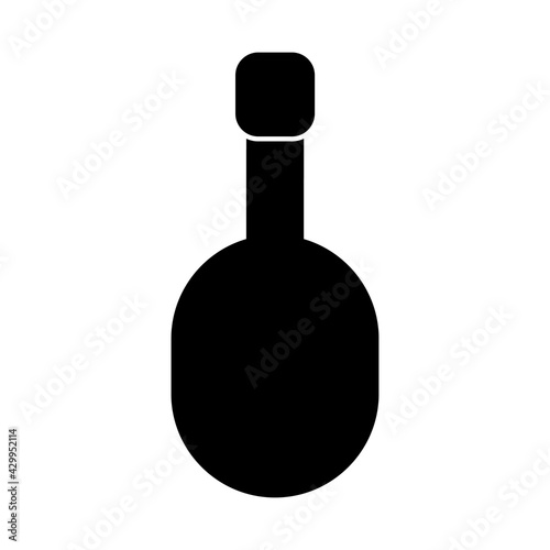 simple illustration of a water bottle, an icon of an image of a liquid container