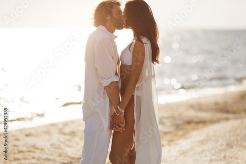 Romantic Couple Beach Summer Holiday Vacation Concept