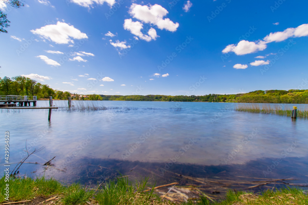 landscape and lake (Schermützelsee, Buckow, Brandenburg, Germany)