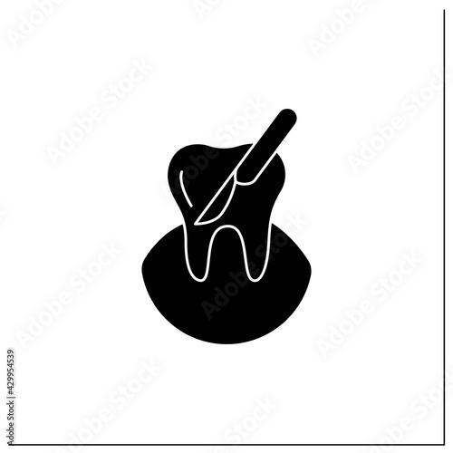 Oral surgery glyph icon. Diagnosis and surgical and adjunctive treatment of issues such as injuries, defects, or diseases. Healthcare concept.Filled flat sign. Isolated silhouette vector illustration