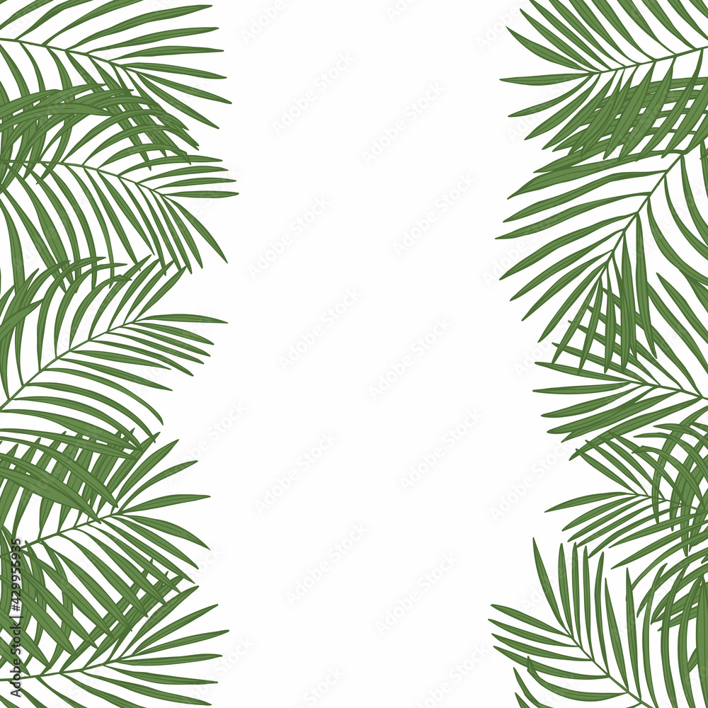 Palm leaves. Vector background. Palm leaves. Vector background.
