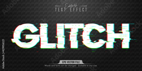 Glitch text, glitch style editable text effect