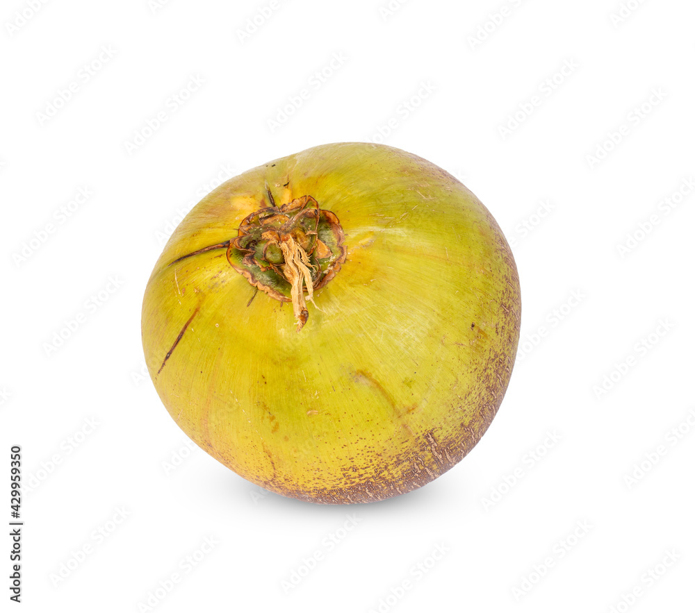 Green fruit coconut isolated on white background