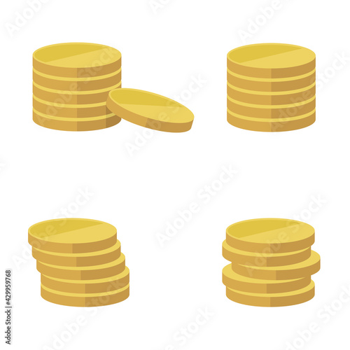 Vector flat gold coins icon