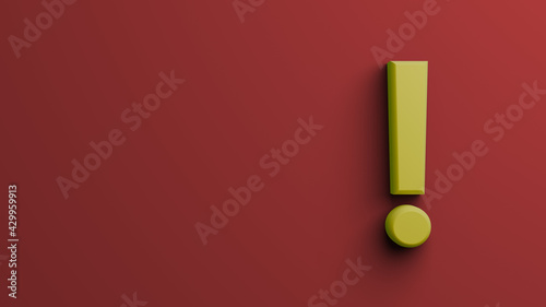 Wallpaper Mural Yellow exclamation mark on red background Torontodigital.ca
