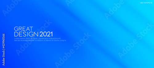 Abstract blue satin wave background. Minimal long banner with diagonal stripes pattern design. Vector