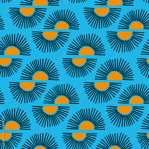 abstract colorful  geometric seamless pattern, endless repeatable vector illustration texture background