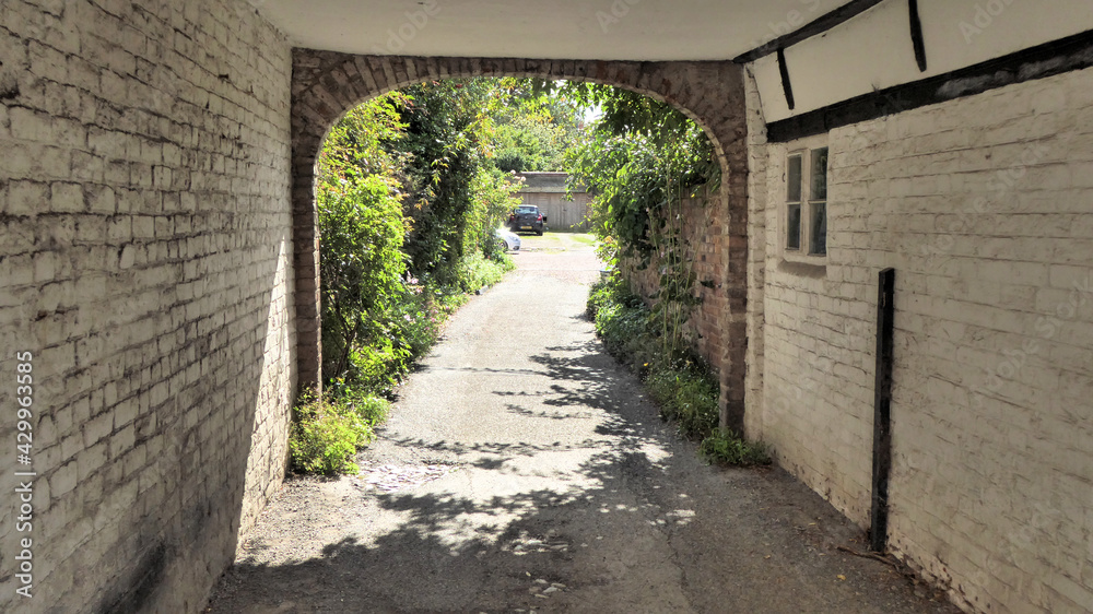Obraz premium Street scenery around Ledbury, England, in the Summertime.