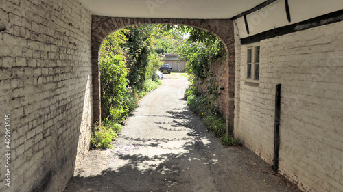 Fototapeta Naklejka Na Ścianę i Meble -  Street scenery around Ledbury, England, in the Summertime.