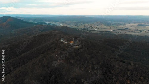 Wallpaper Mural Mount Ainslie Upwards Flying Drone Shot At Sunset Overlooking Mount Ainslie Lookout, With The Hills And Country Side In The Background. Canberra, Australia. Torontodigital.ca