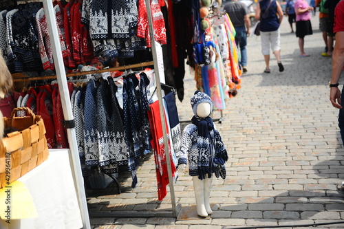 Mannequin in handmade clothes in Finland