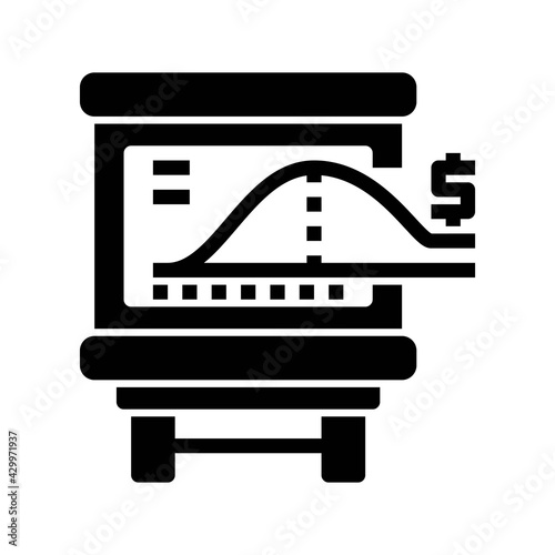 Icon Curve Graph With Style Outline