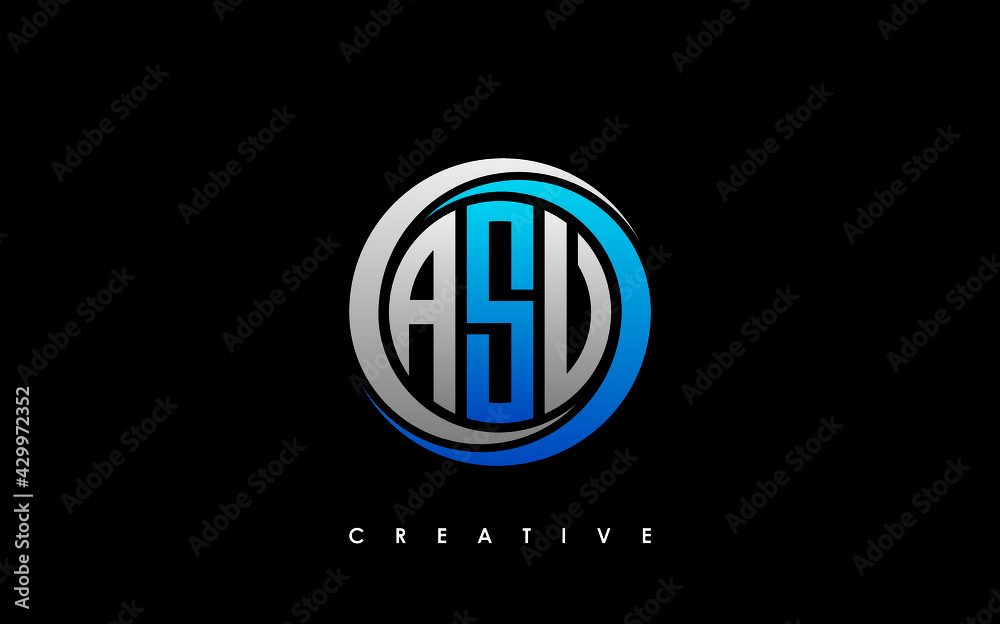 ASU Letter Initial Logo Design Template Vector Illustration ASU Letter Initial Logo Design Template Vector Illustration