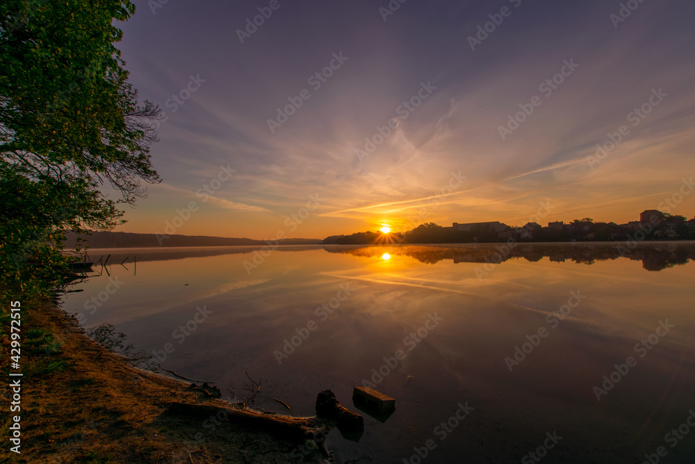 sunrise scenery (Straussee, Brandenburg, Germany 