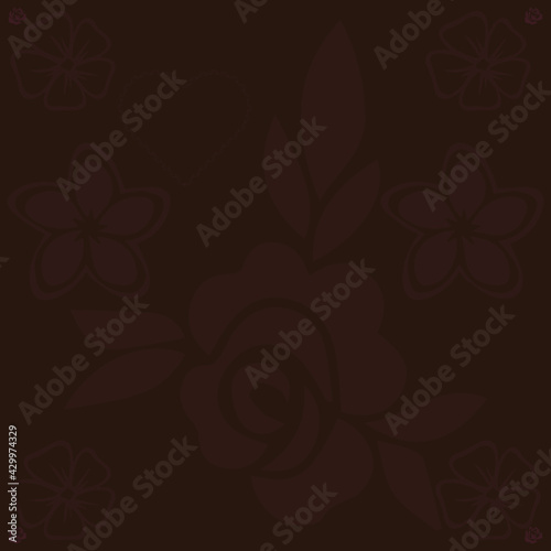 Flowers with the coffee color background design.