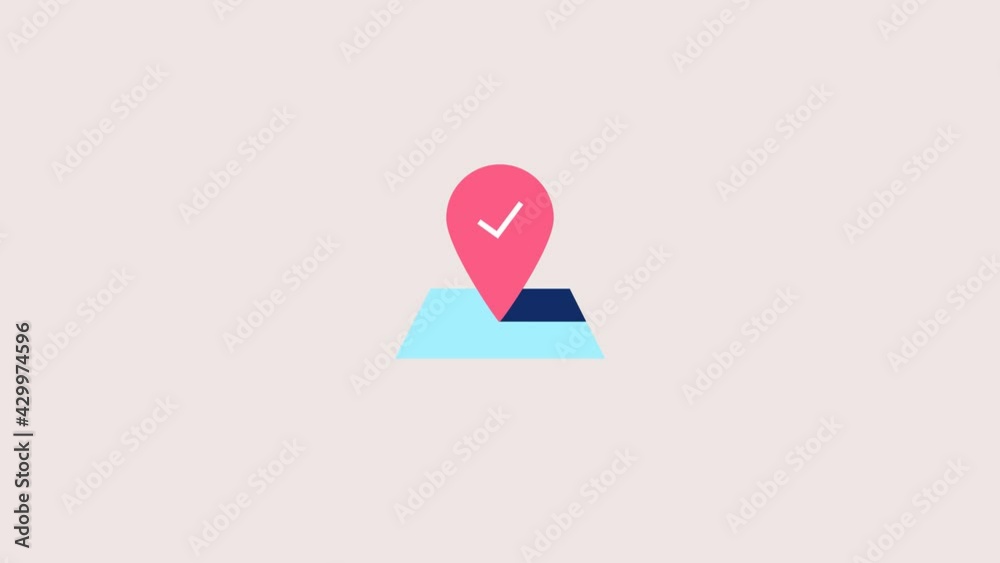 Cool minimalistic animated flat map with navigation marker and confirmed act. GPS movement. Shape animation. Vector animation. Cool minimalistic animated flat map with navigation marker and confirmed act. GPS movement. Shape animation. Vector animation.