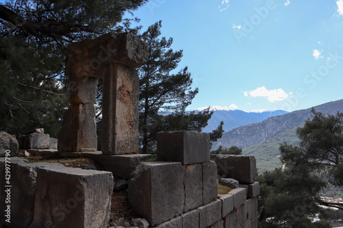 ruins of ancient lycian city Arykanda Monumental tombs photo