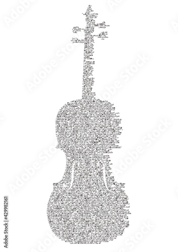 violin of music notes