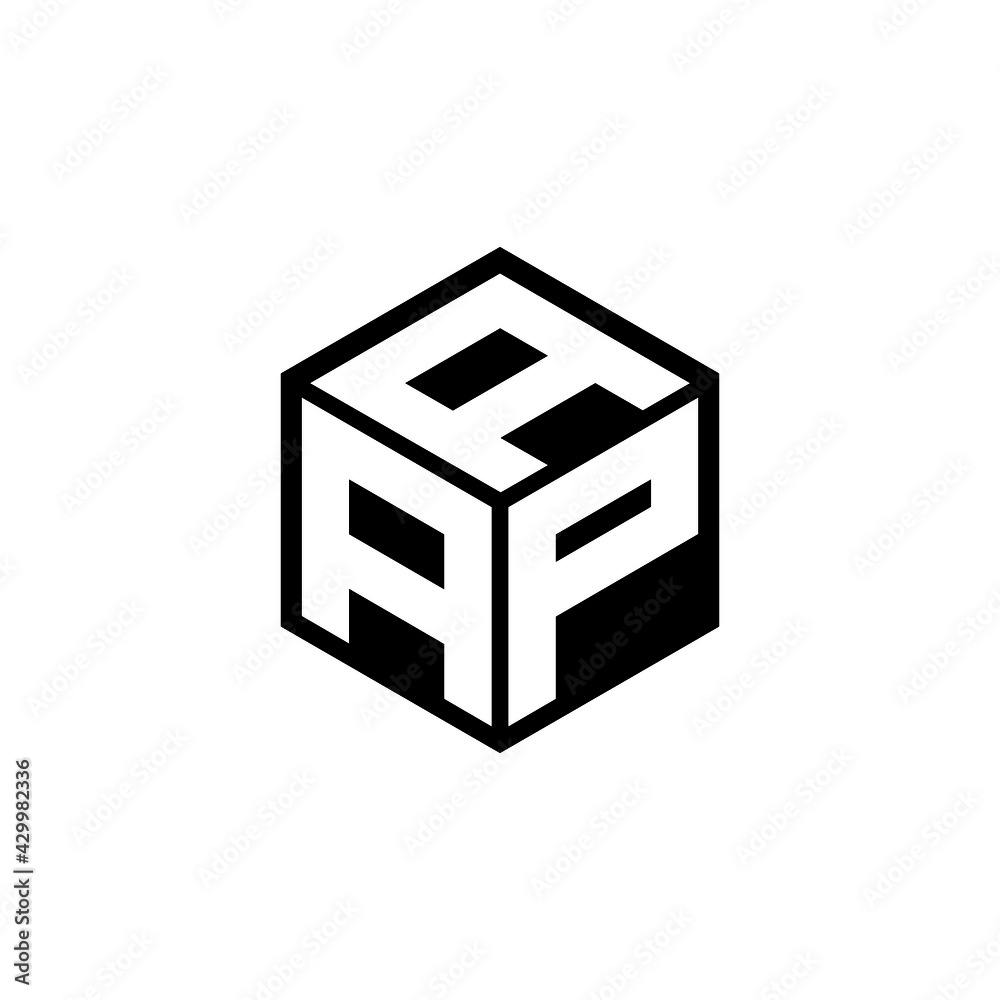 APA letter logo design with white background in illustrator, cube logo, vector logo, modern alphabet font overlap style. calligraphy designs for logo, Poster, Invitation, etc.
 - obrazy, fototapety, plakaty 