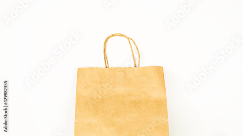 Kraft package on white background eco concept