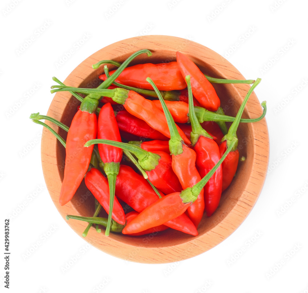 Fresh chilli isolated on white background Fresh chilli isolated on white background