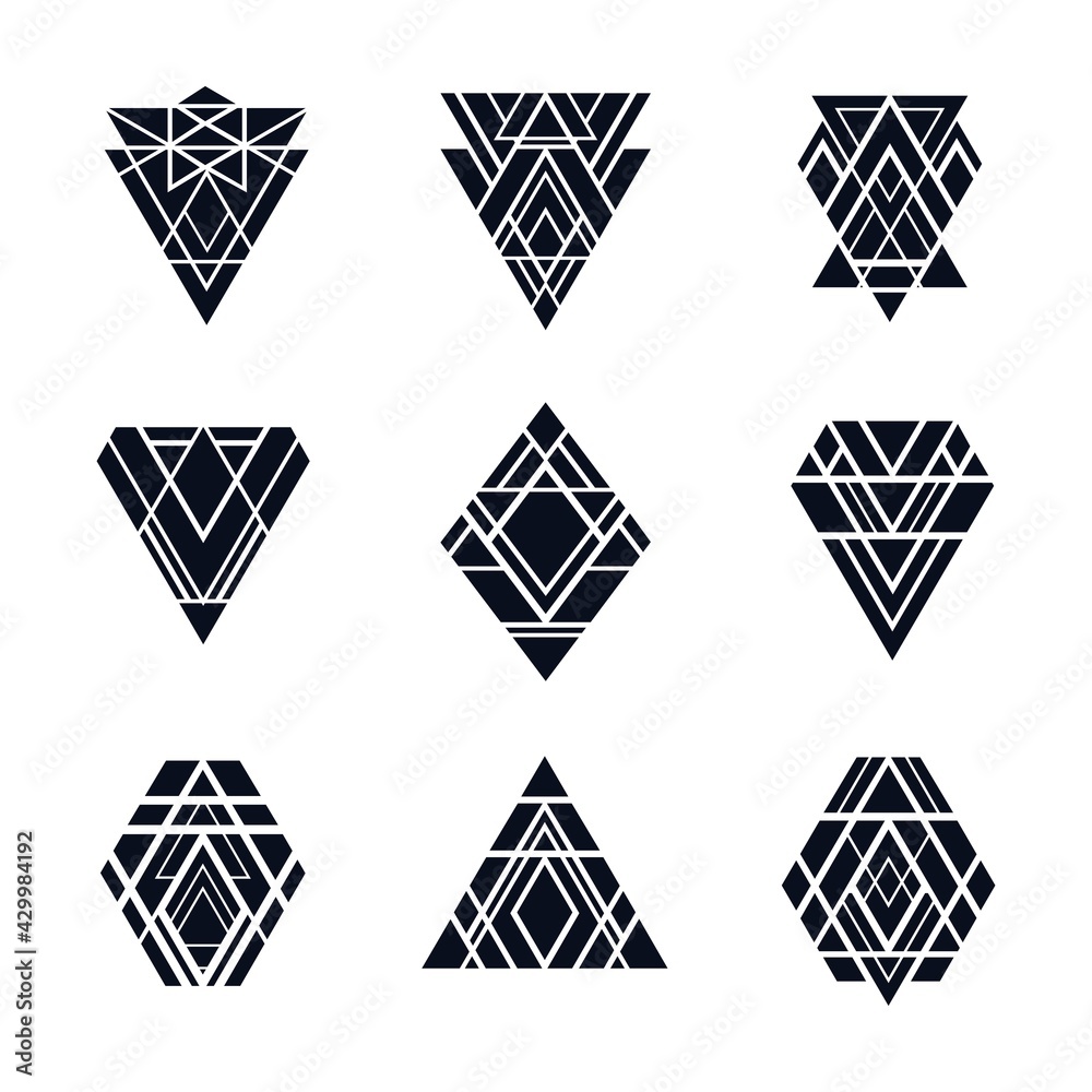 Geometric Shape Icon Set Geometric Shape Icon Set