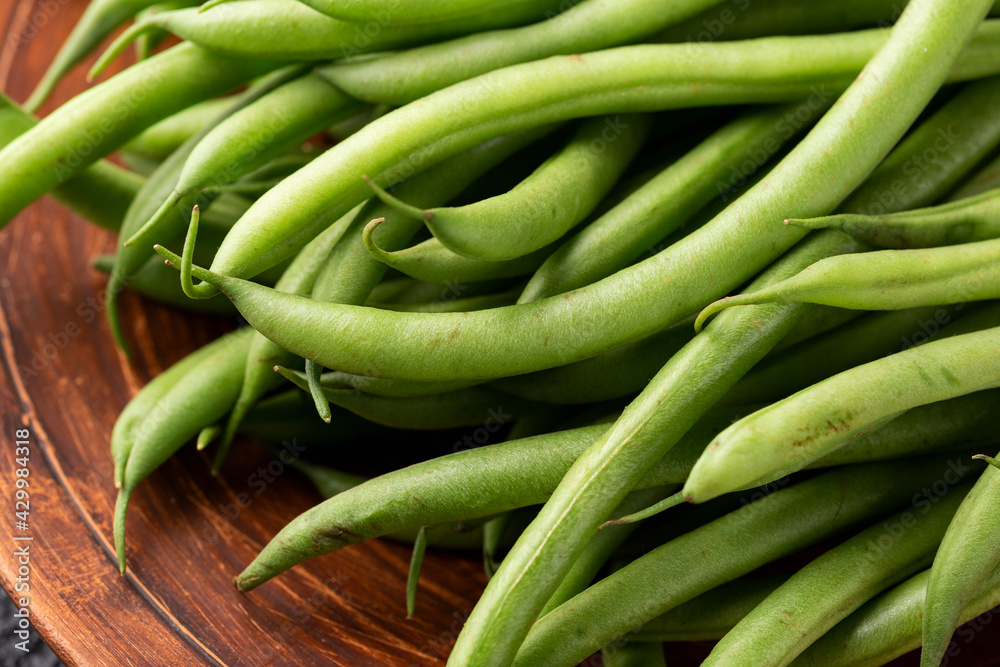 Fresh organic Green beans vegetarian food. Macro photo Fresh organic Green beans vegetarian food. Macro photo