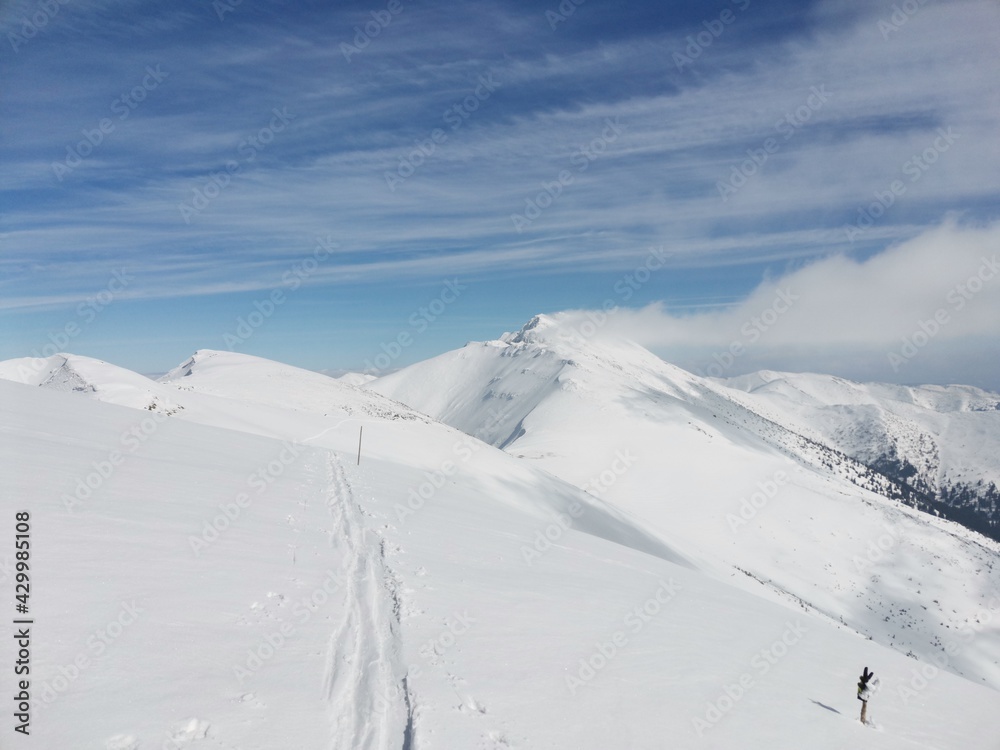 Low Tatras mountain ridge in winter Low Tatras mountain ridge in winter