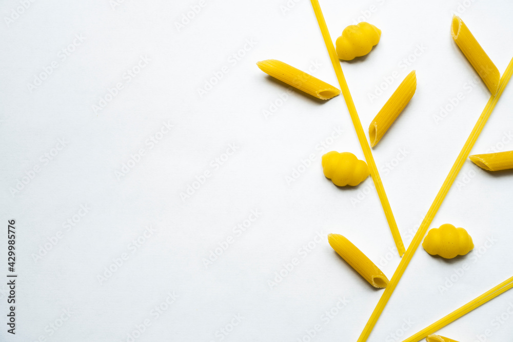 Macaroni tree on white background Macaroni tree on white background